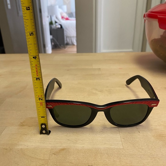 RayBan Vintage Red Pearl Swirl Str Neat Sunglasses - Picture 6 of 7